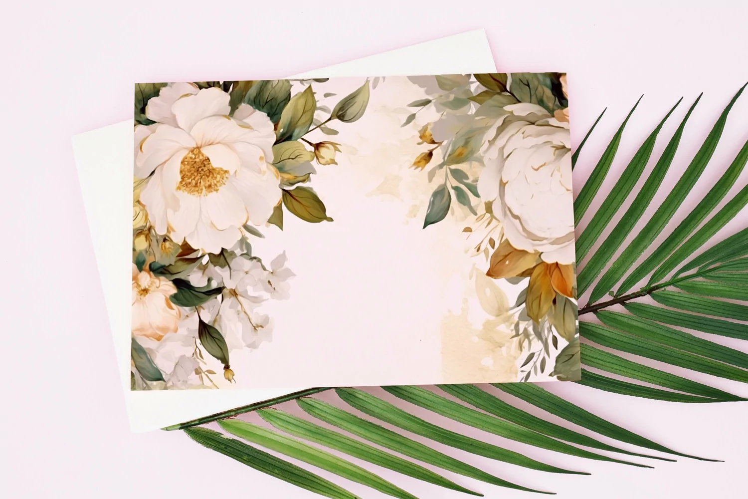 Watercolor Floral Border for wedding invitations product image 1