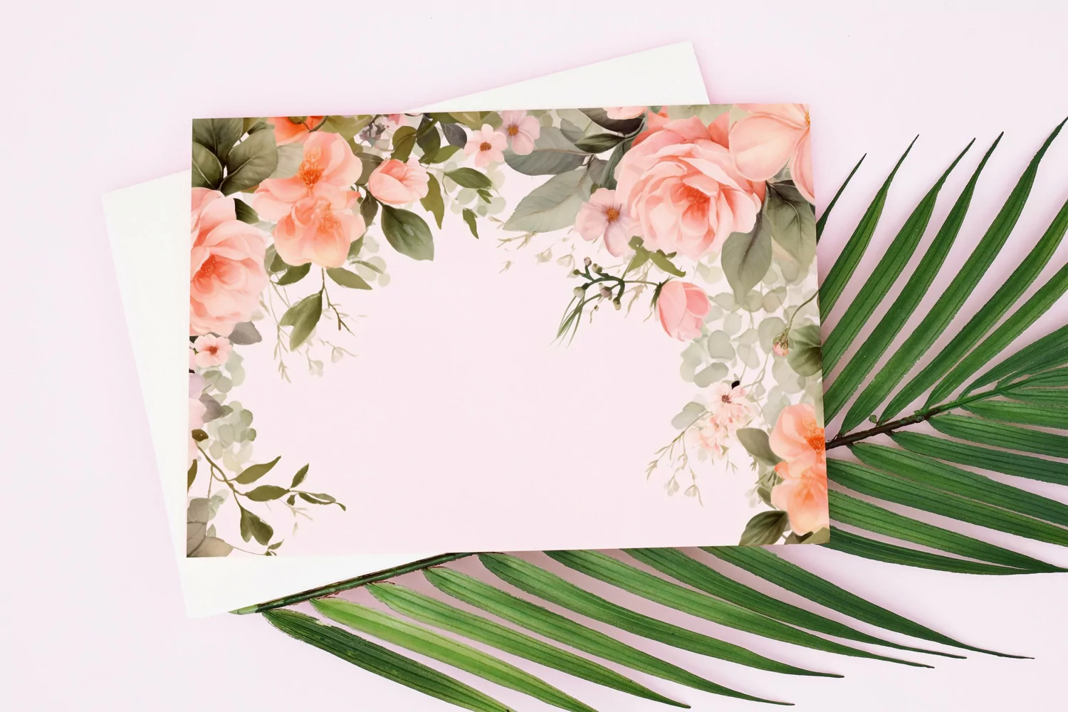 Watercolor Floral Border for wedding invitations product image 1
