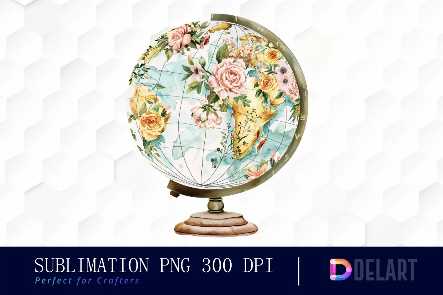 Floral Globe PNG Clipart product image 1