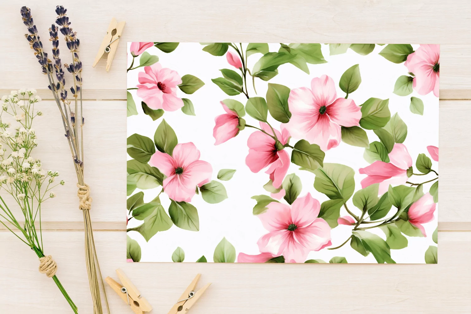 Watercolor Floral Border, Wedding card illustration product image 1