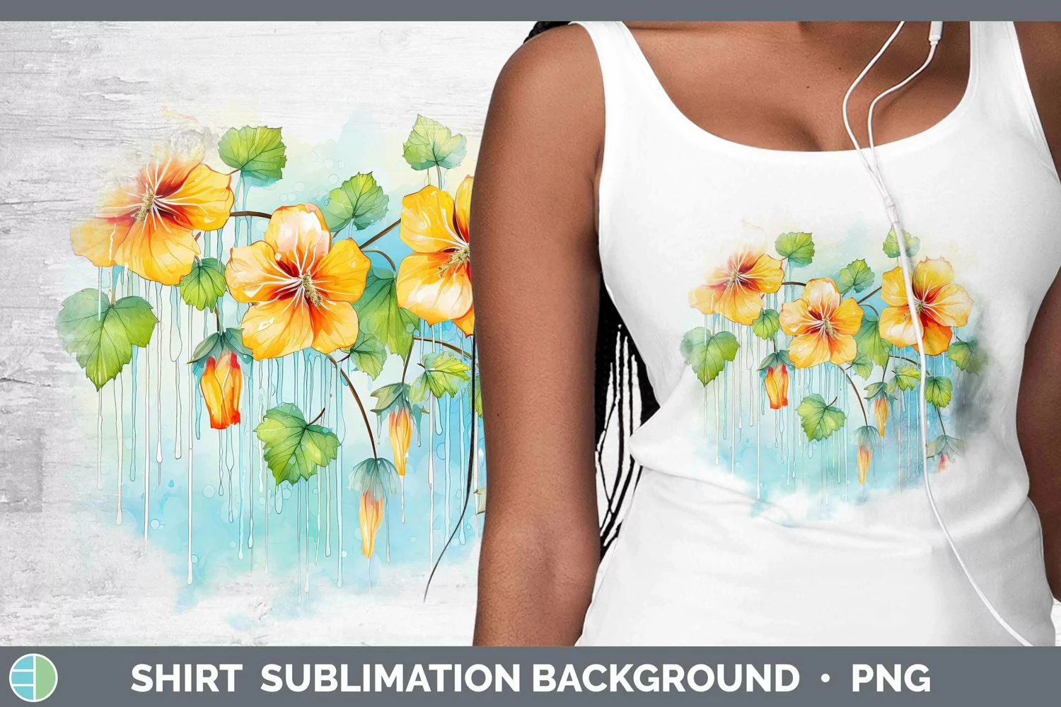 GorgeousWatercolor Flowers Shirt design.