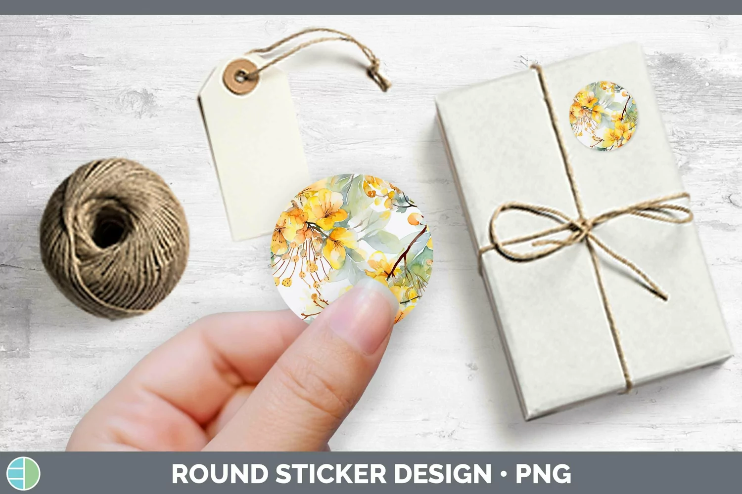 GorgeousWatercolor Flowers Stickers design.