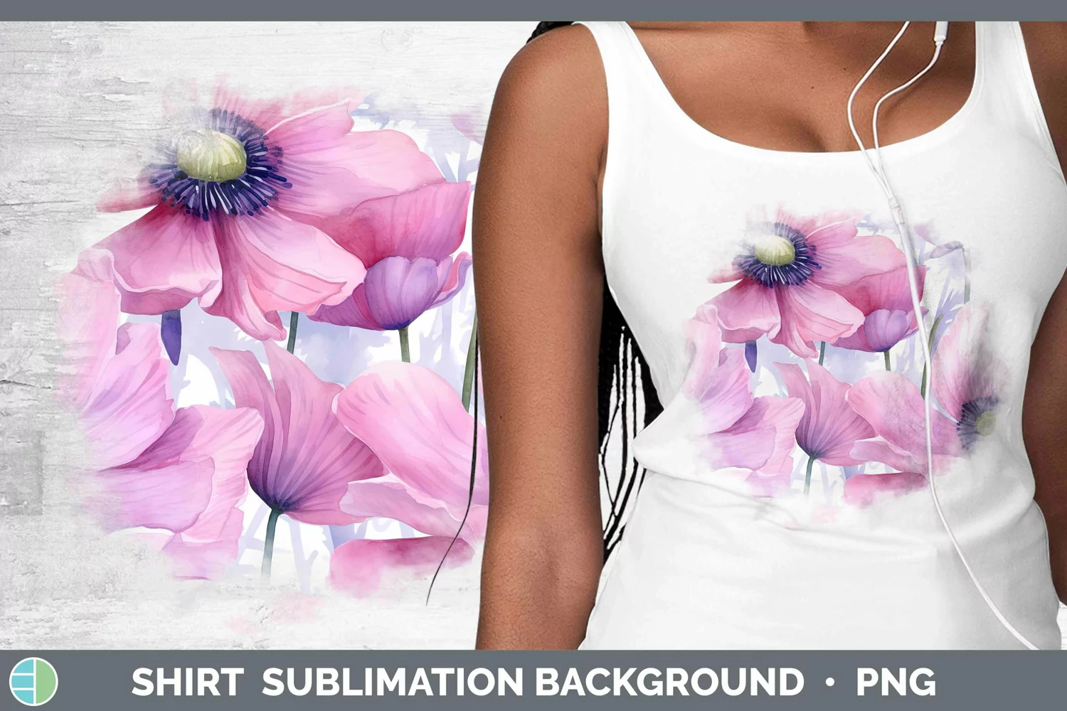 GorgeousWatercolor Flowers Shirt design.