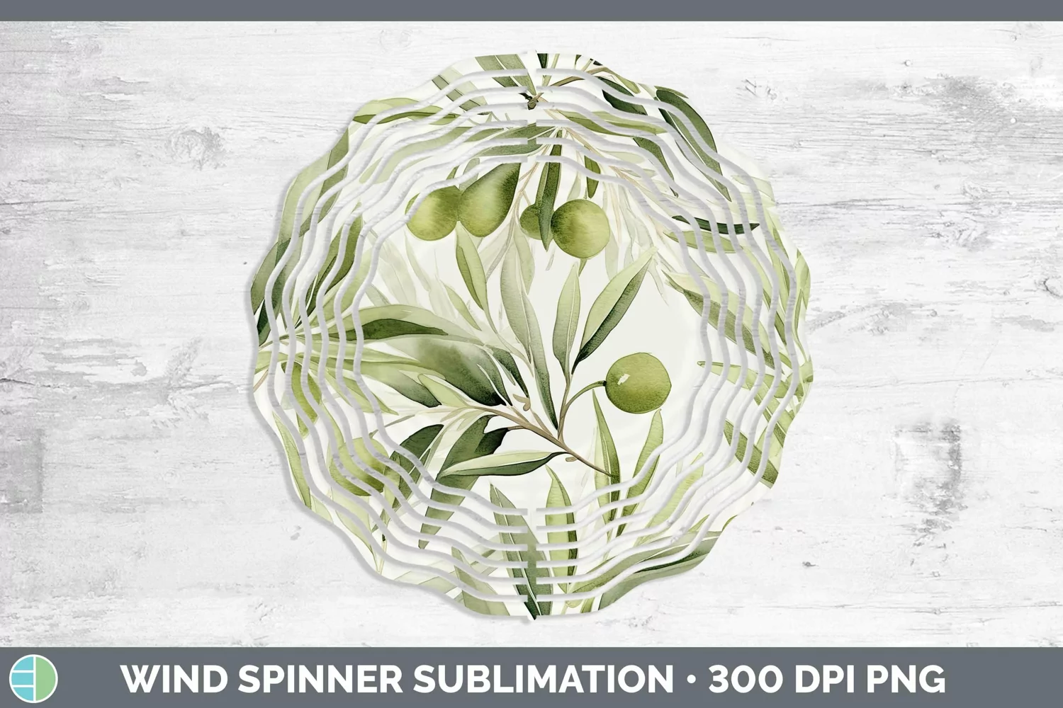 GorgeousWatercolor Flowers Wind Spinner design.