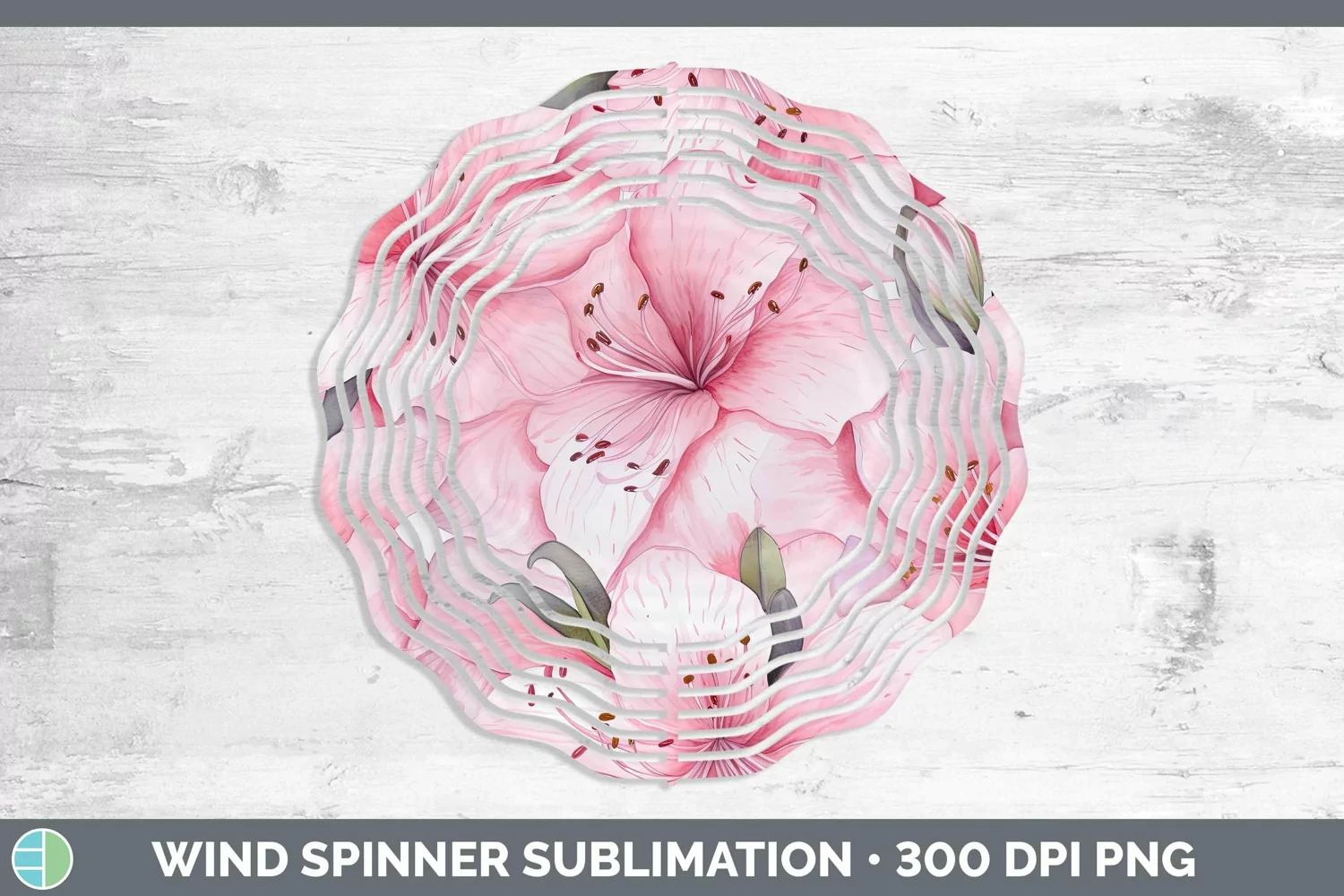 GorgeousWatercolor Flowers Wind Spinner design.
