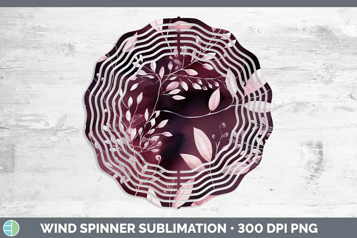 GorgeousWatercolor Flowers Wind Spinner design.
