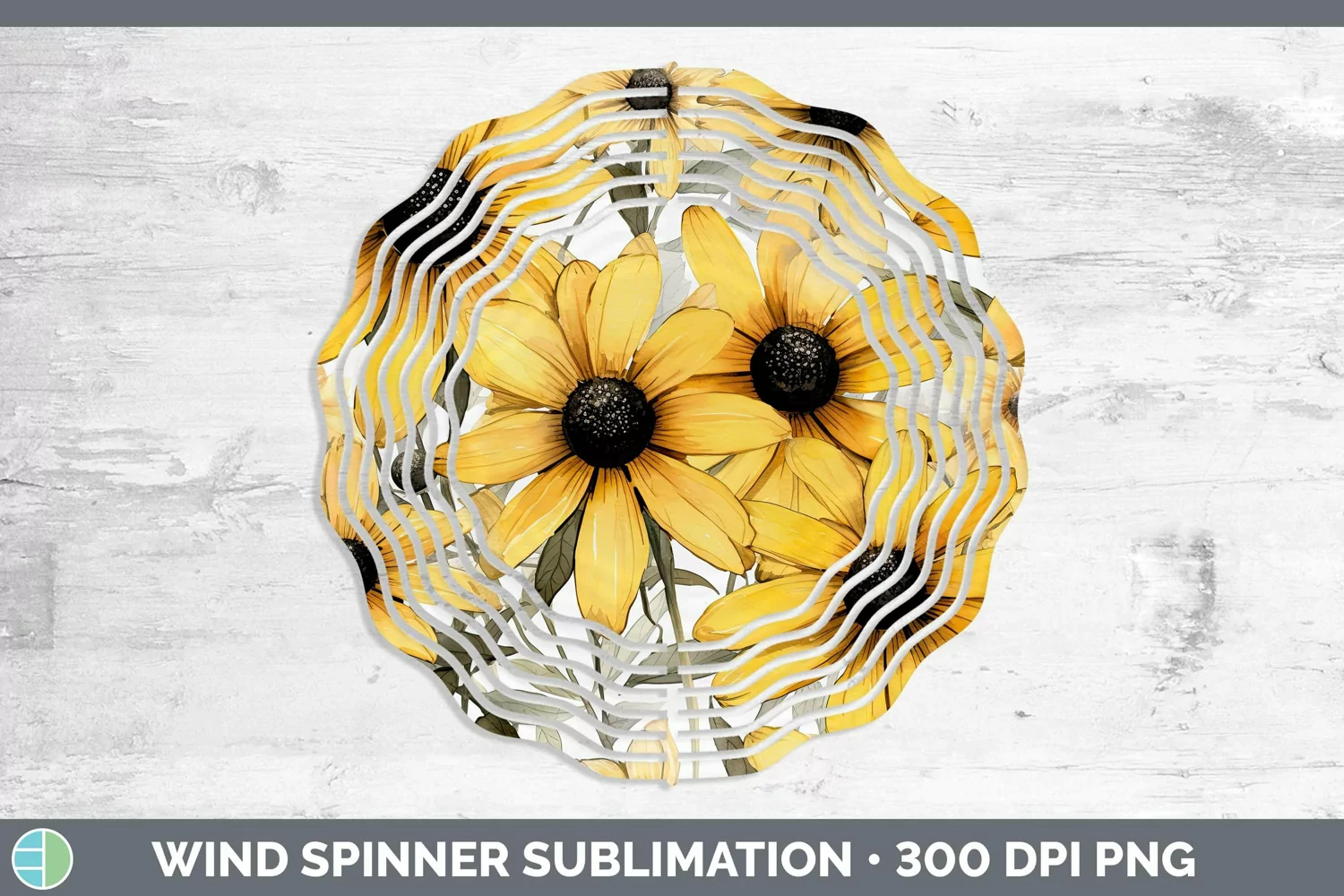 GorgeousWatercolor Flowers Wind Spinner design.