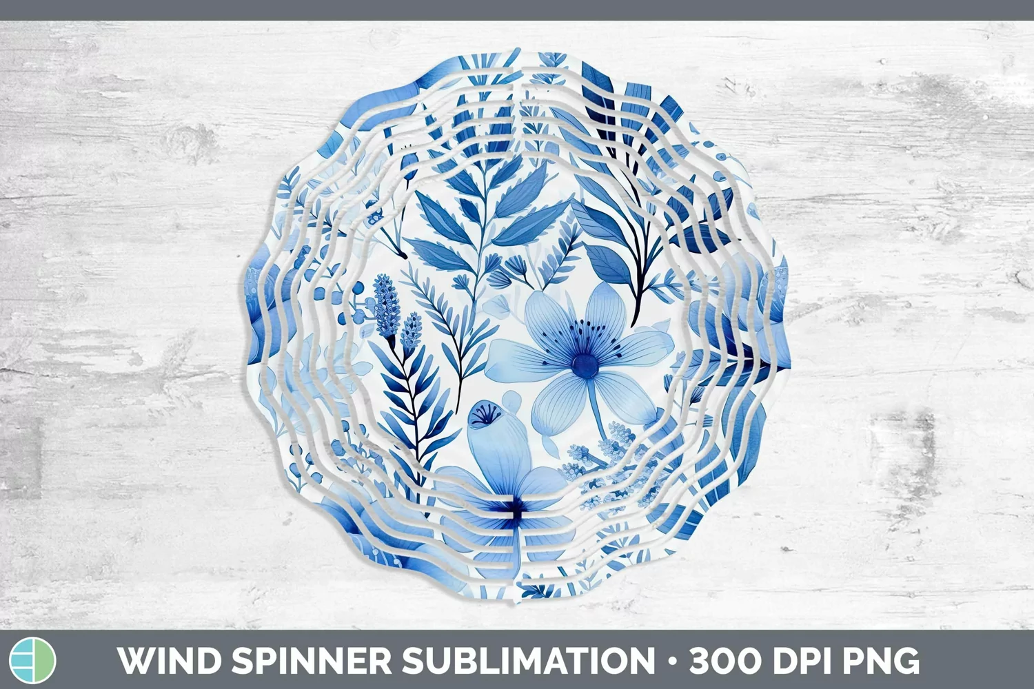 GorgeousWatercolor Flowers Wind Spinner design.
