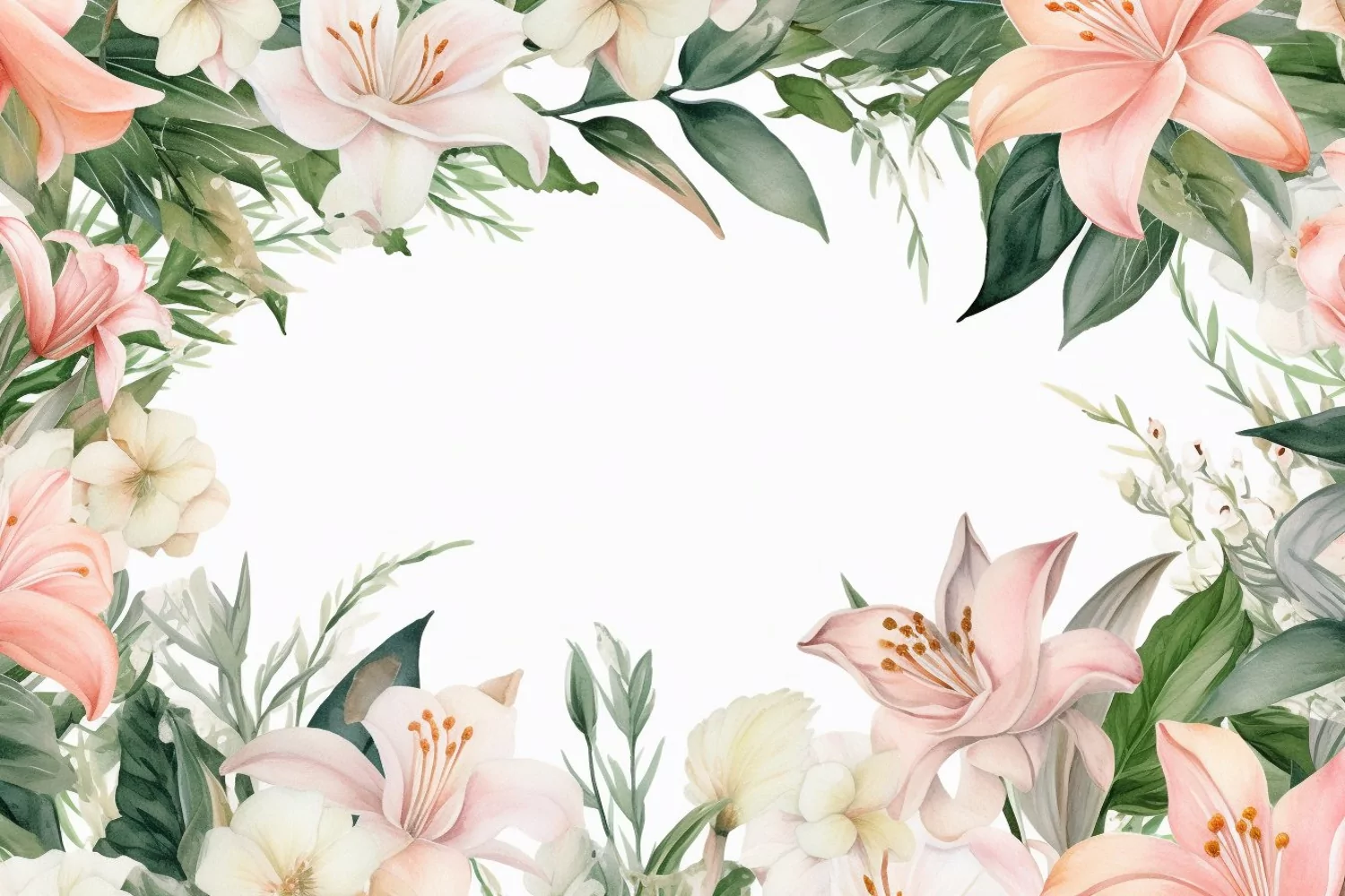Watercolor Flowers Bouquets, illustration Background product image 1