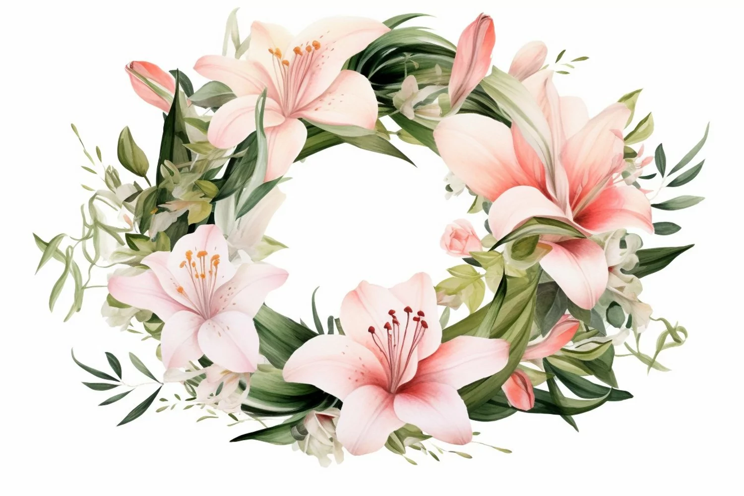 Watercolor Flowers Bouquets, illustration Background product image 1