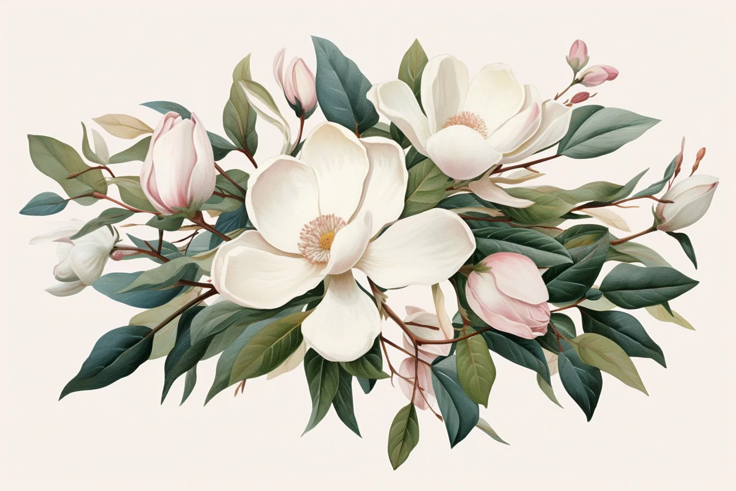 Watercolor Flowers Bouquets, illustration Background product image 1