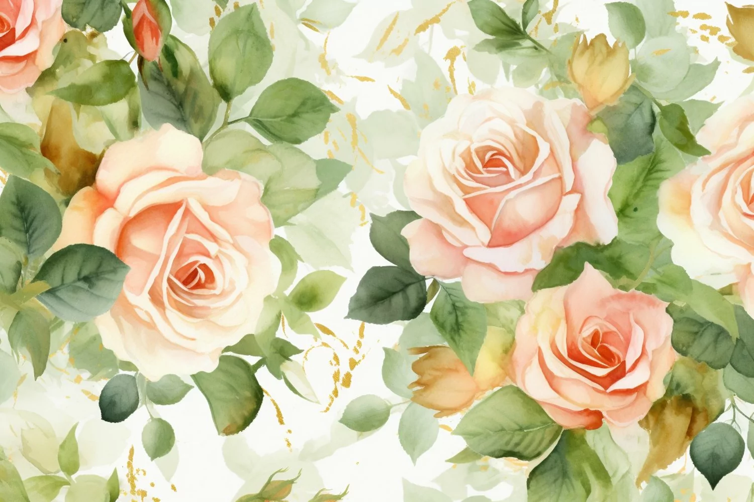 Watercolor Flowers Bouquets, illustration Background product image 1