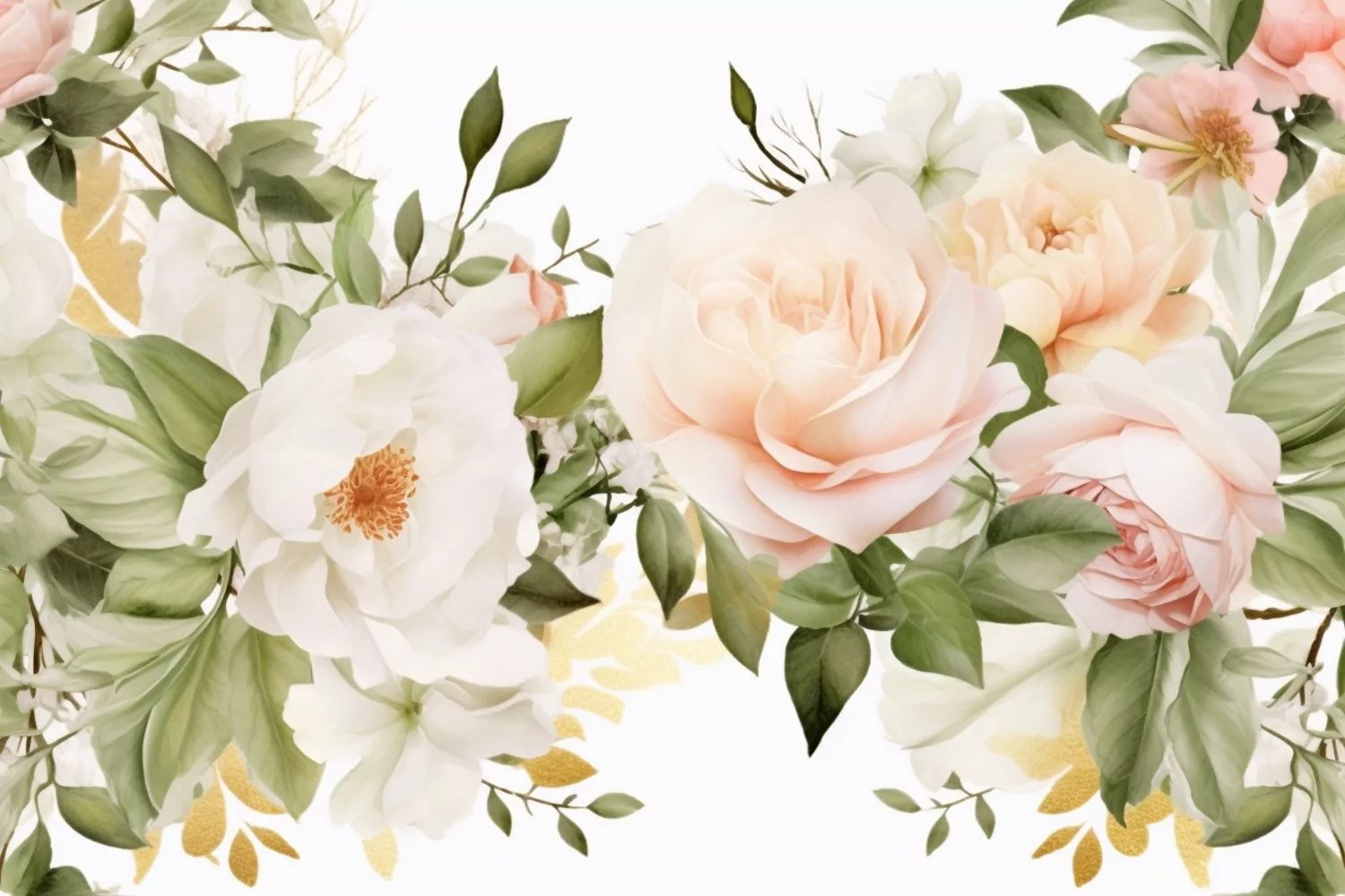 Watercolor Flowers Bouquets, illustration Background product image 1