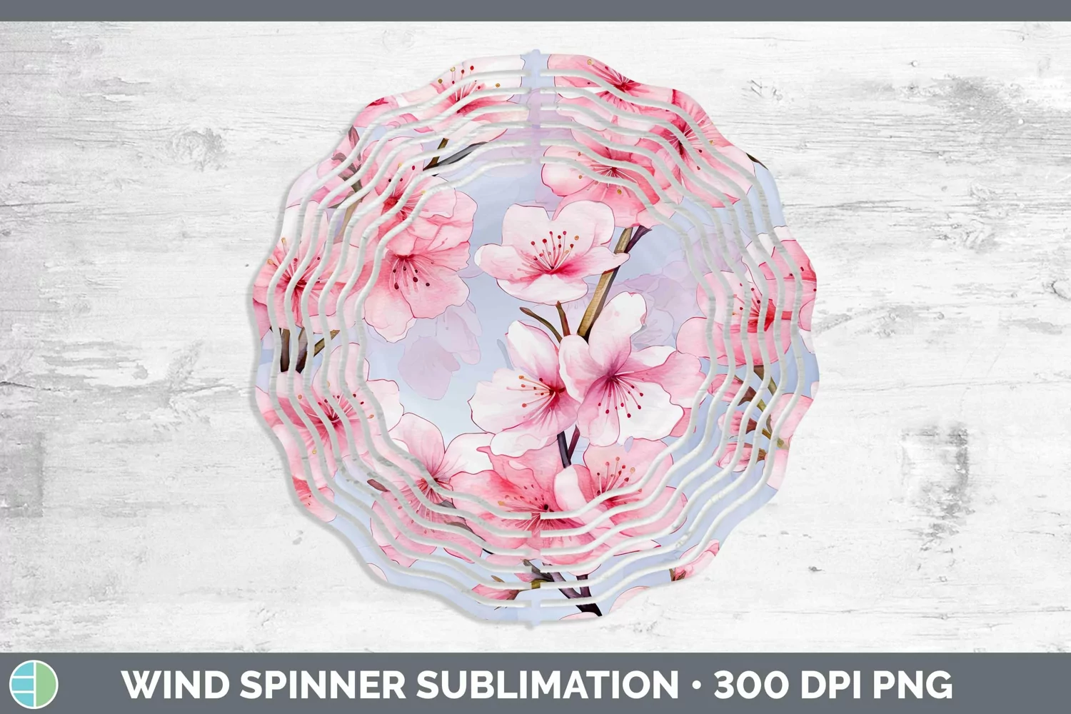 GorgeousWatercolor Flowers Wind Spinner design.
