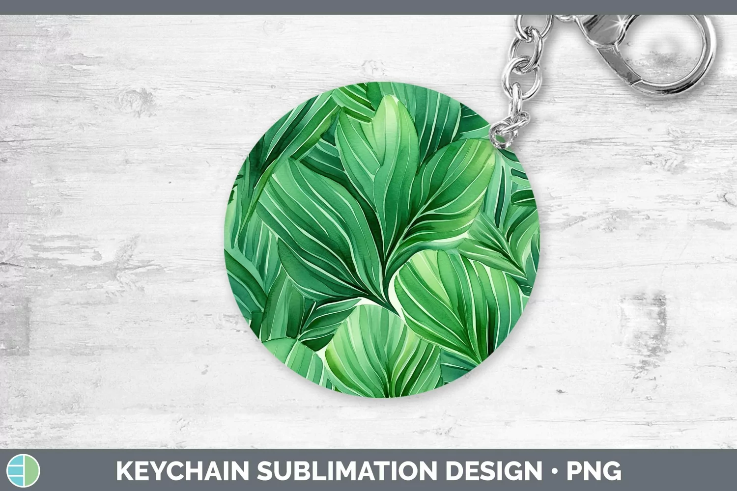 GorgeousWatercolor Flowers Keychain design.
