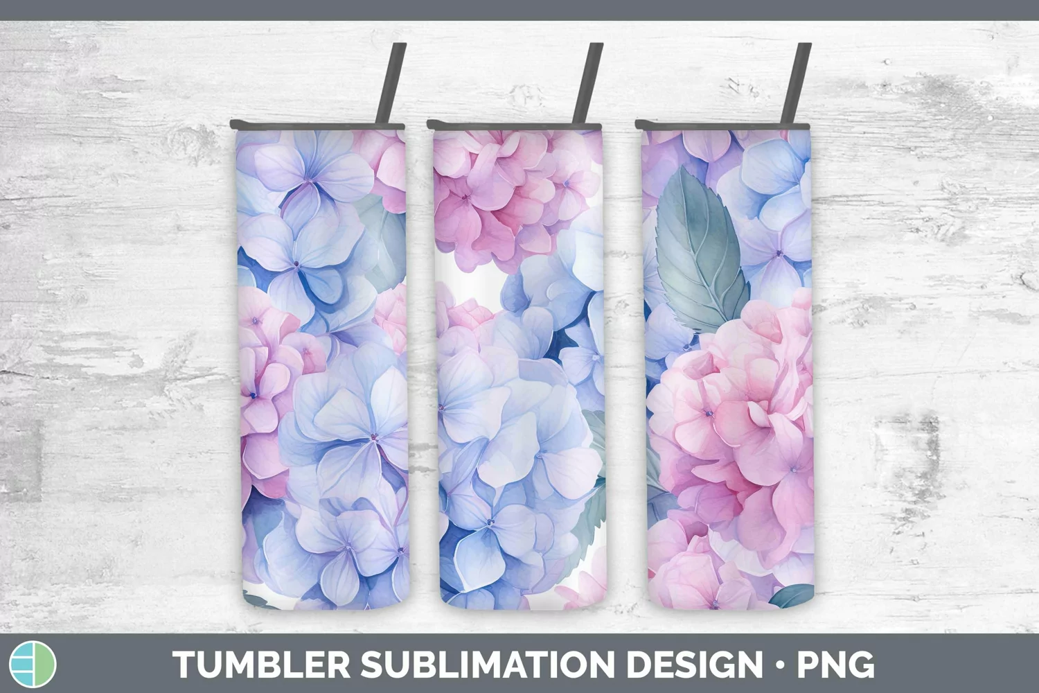 GorgeousWatercolor Flowers Tumbler design.