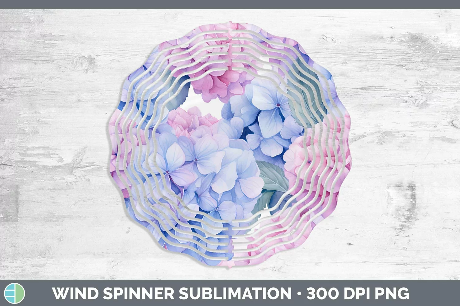 GorgeousWatercolor Flowers Wind Spinner design.