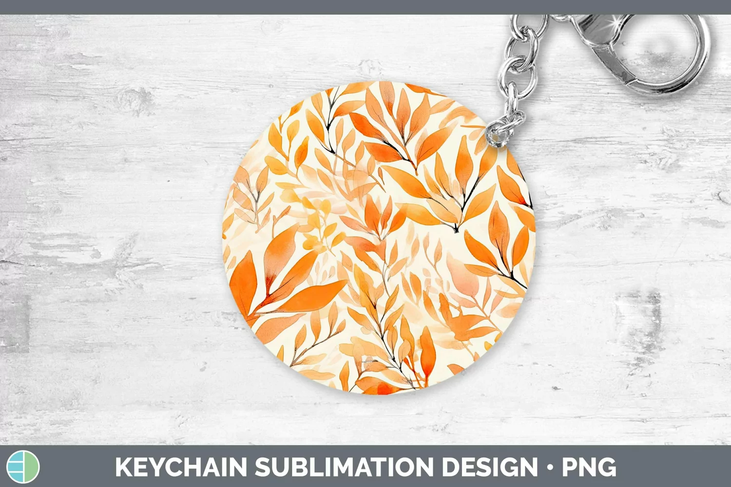 GorgeousWatercolor Flowers Keychain design.