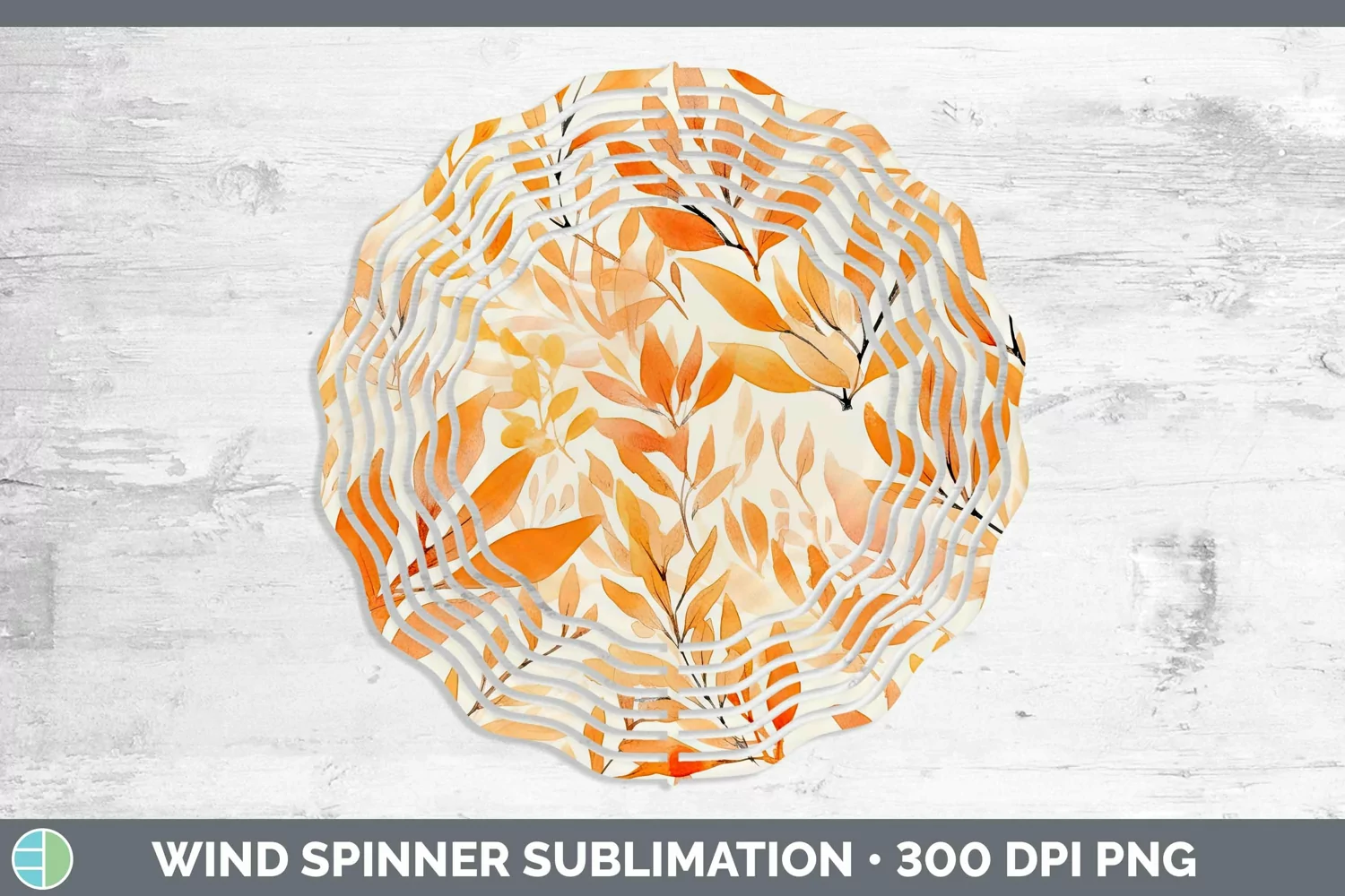 GorgeousWatercolor Flowers Wind Spinner design.