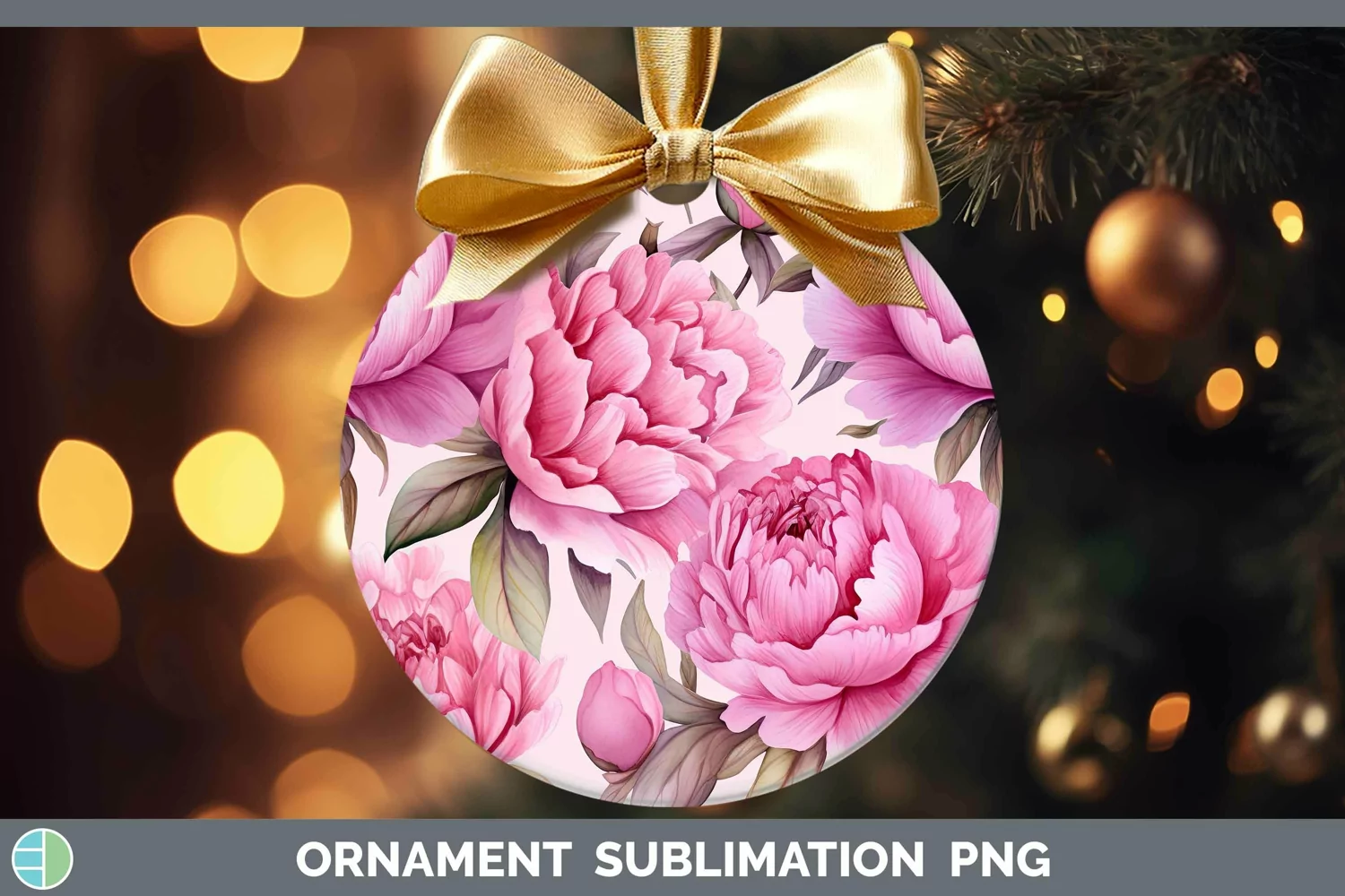 GorgeousWatercolor Flowers Ornament design.