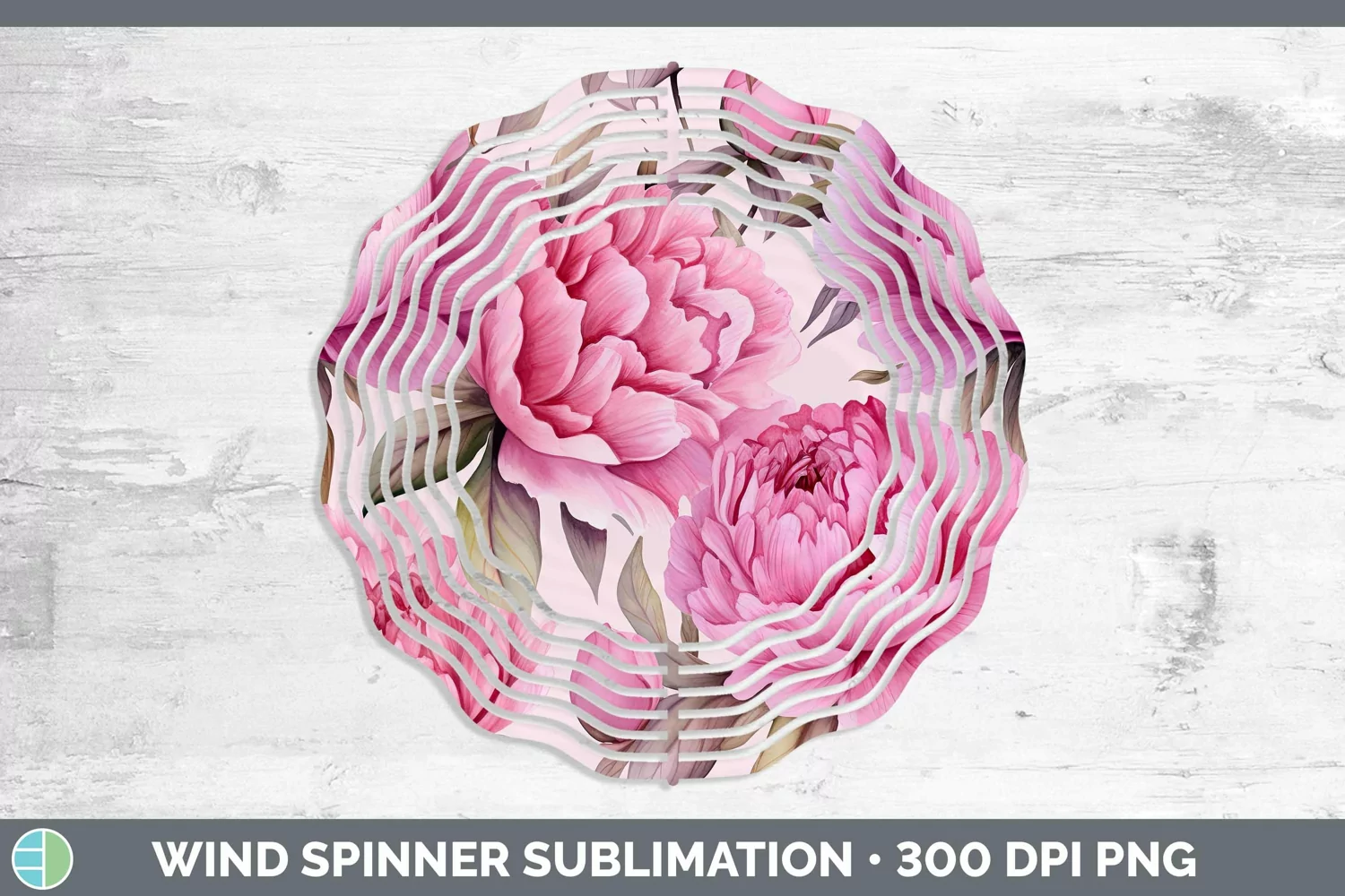 GorgeousWatercolor Flowers Wind Spinner design.