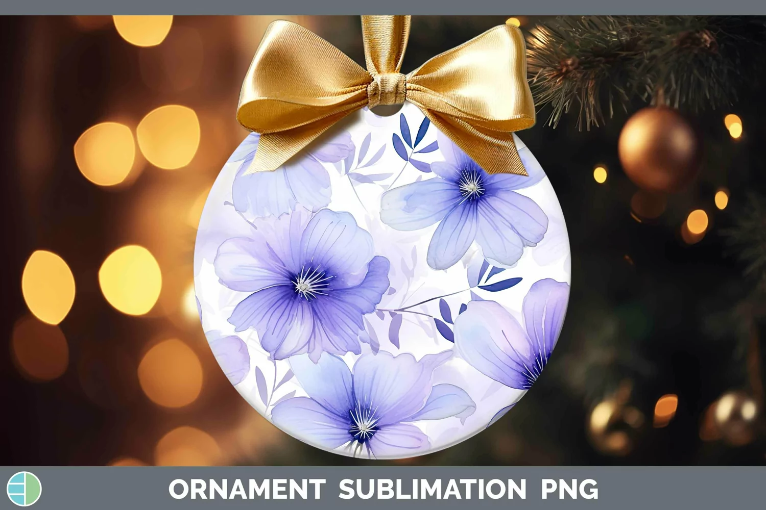 GorgeousWatercolor Flowers Ornament design.