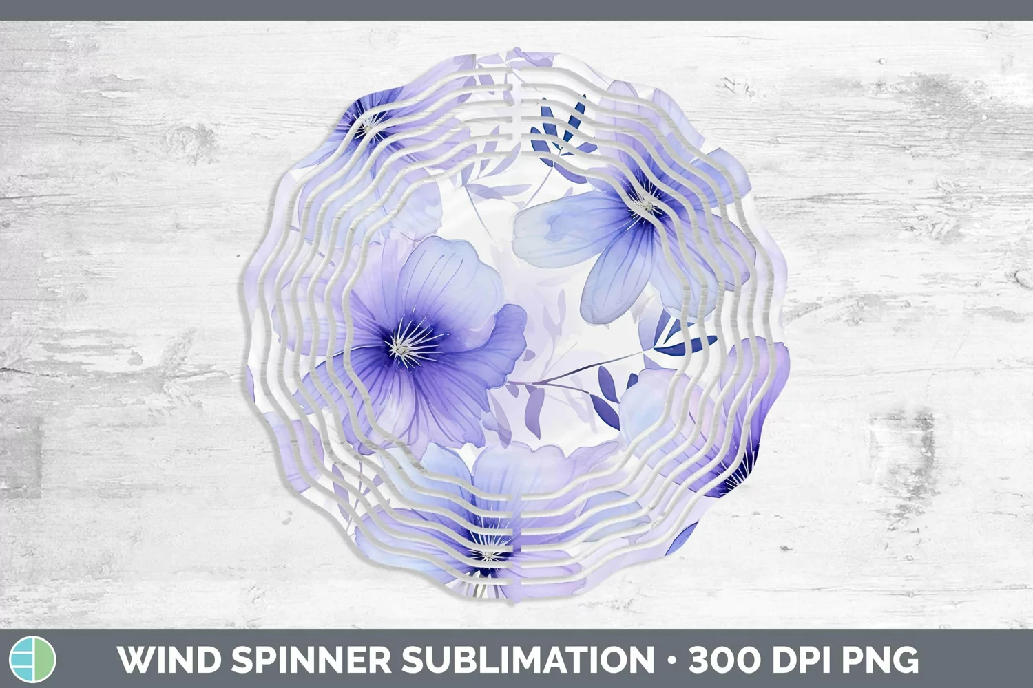 GorgeousWatercolor Flowers Wind Spinner design.