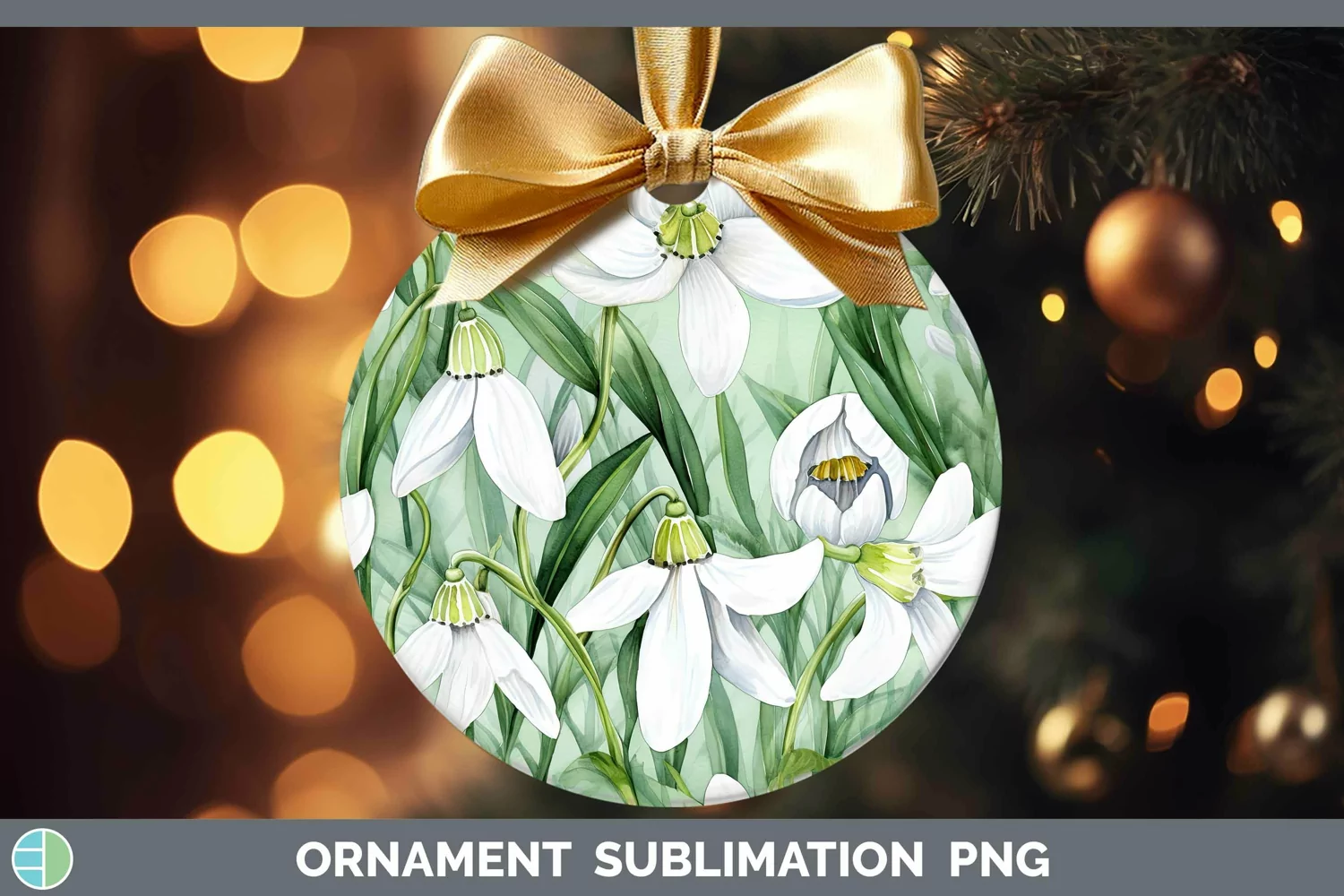 GorgeousWatercolor Flowers Ornament design.
