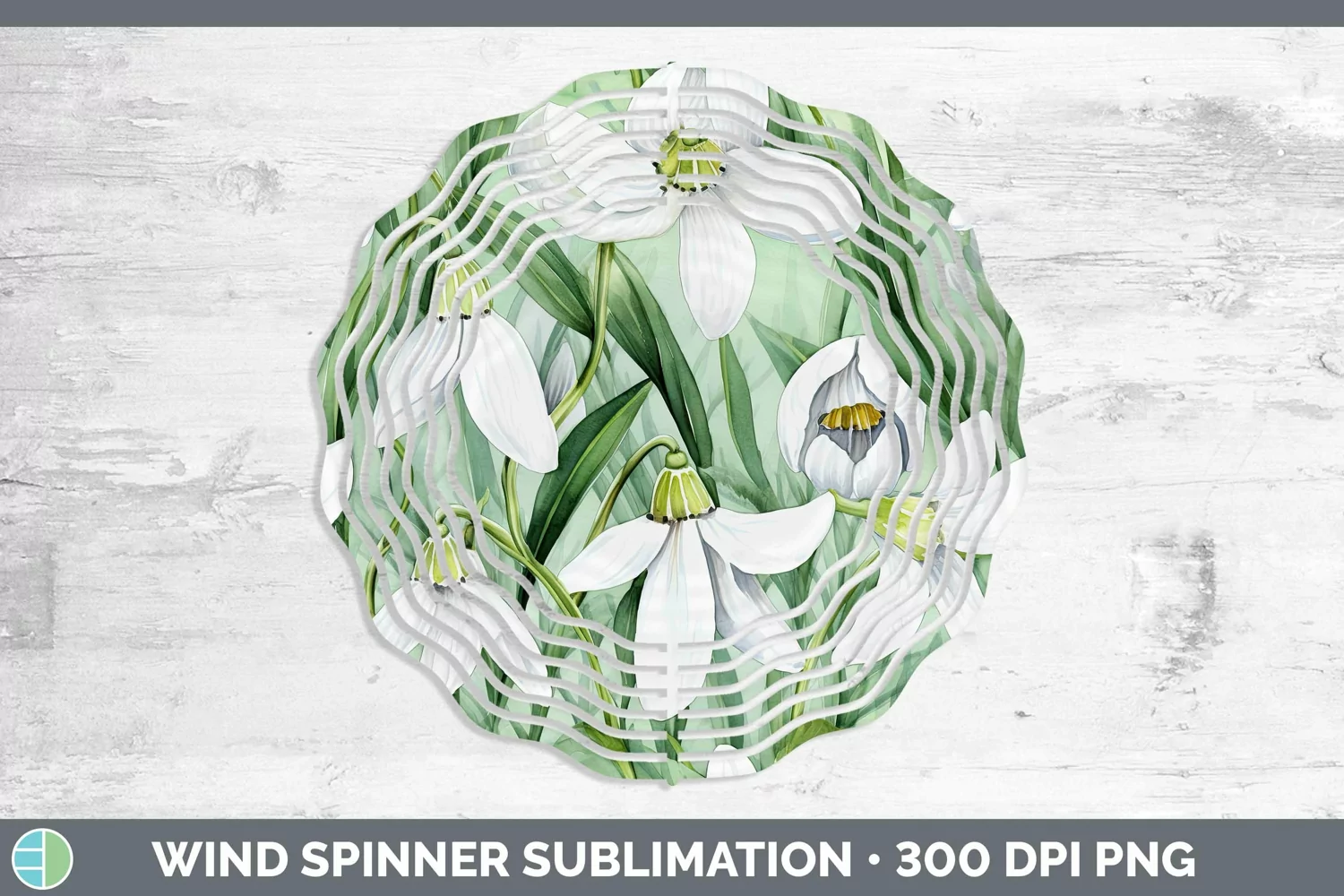 GorgeousWatercolor Flowers Wind Spinner design.