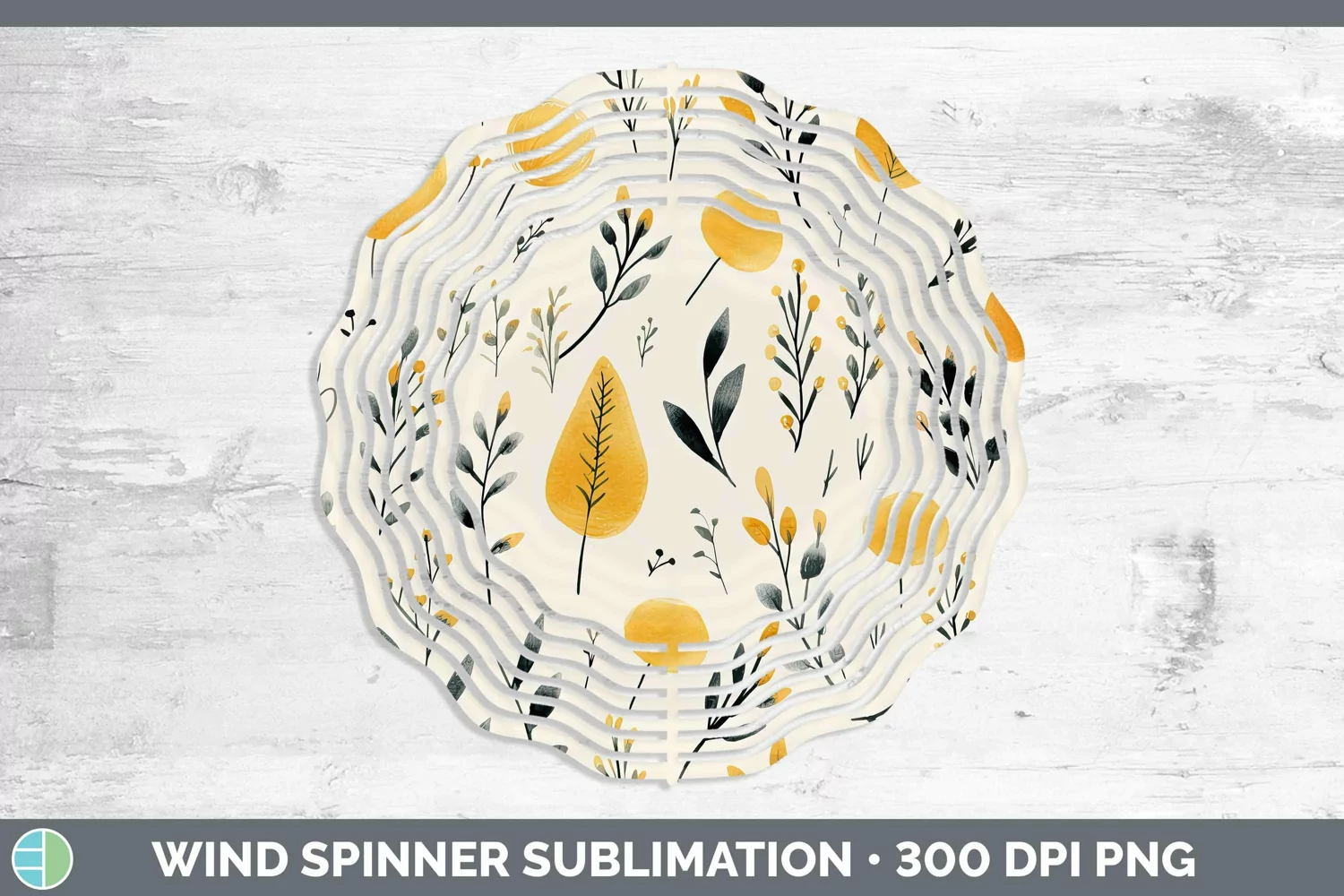 GorgeousWatercolor Flowers Wind Spinner design.