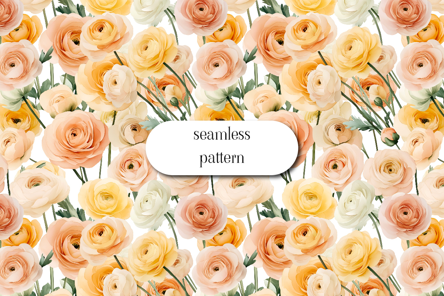 Wildflowers Digital Paper , Flowers Scrapbook, Meadow paper product image 1