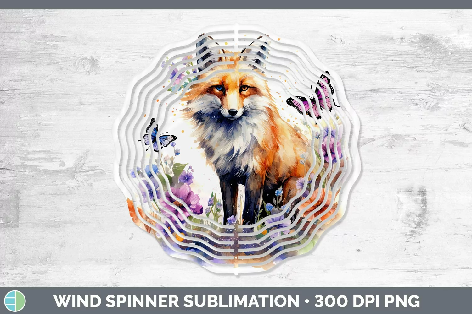 GorgeousWatercolor Wind Spinner design.