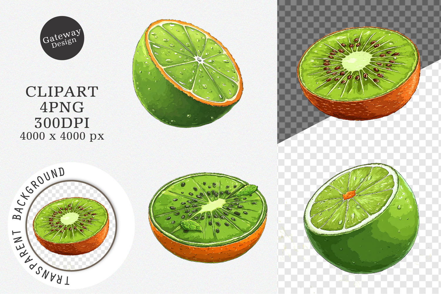 Watercolor Fruit Clipart, Watercolor Fruit PNG product image 1