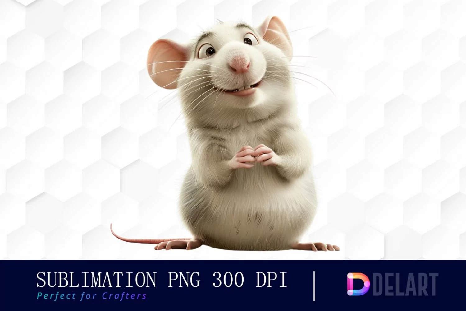 Funny Cute Rat Graphics Clipart product image 1