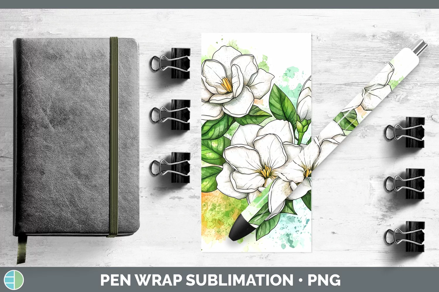 GorgeousWatercolor Pen Wrap design.