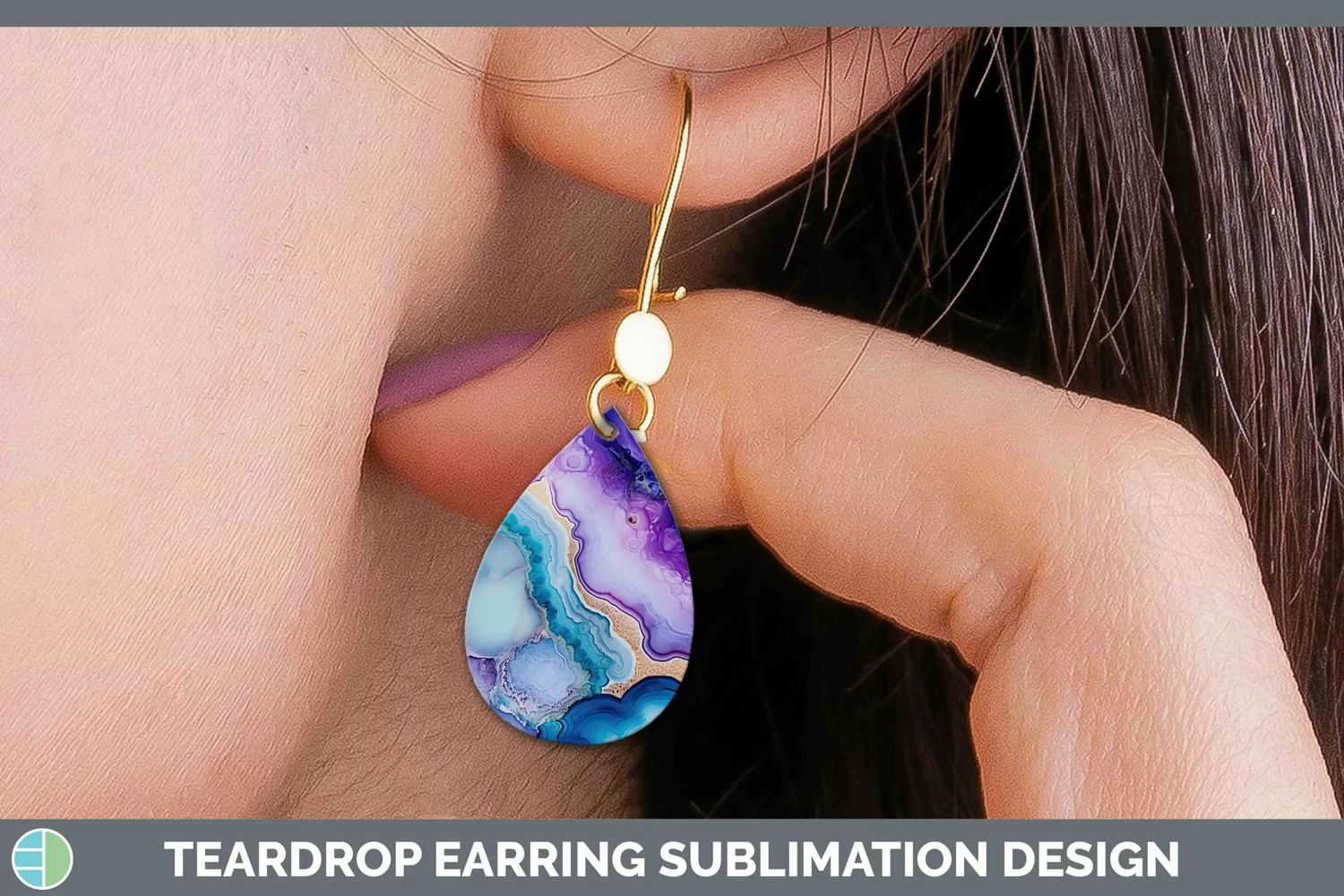 GorgeousWatercolor Teardrop Earrings design.
