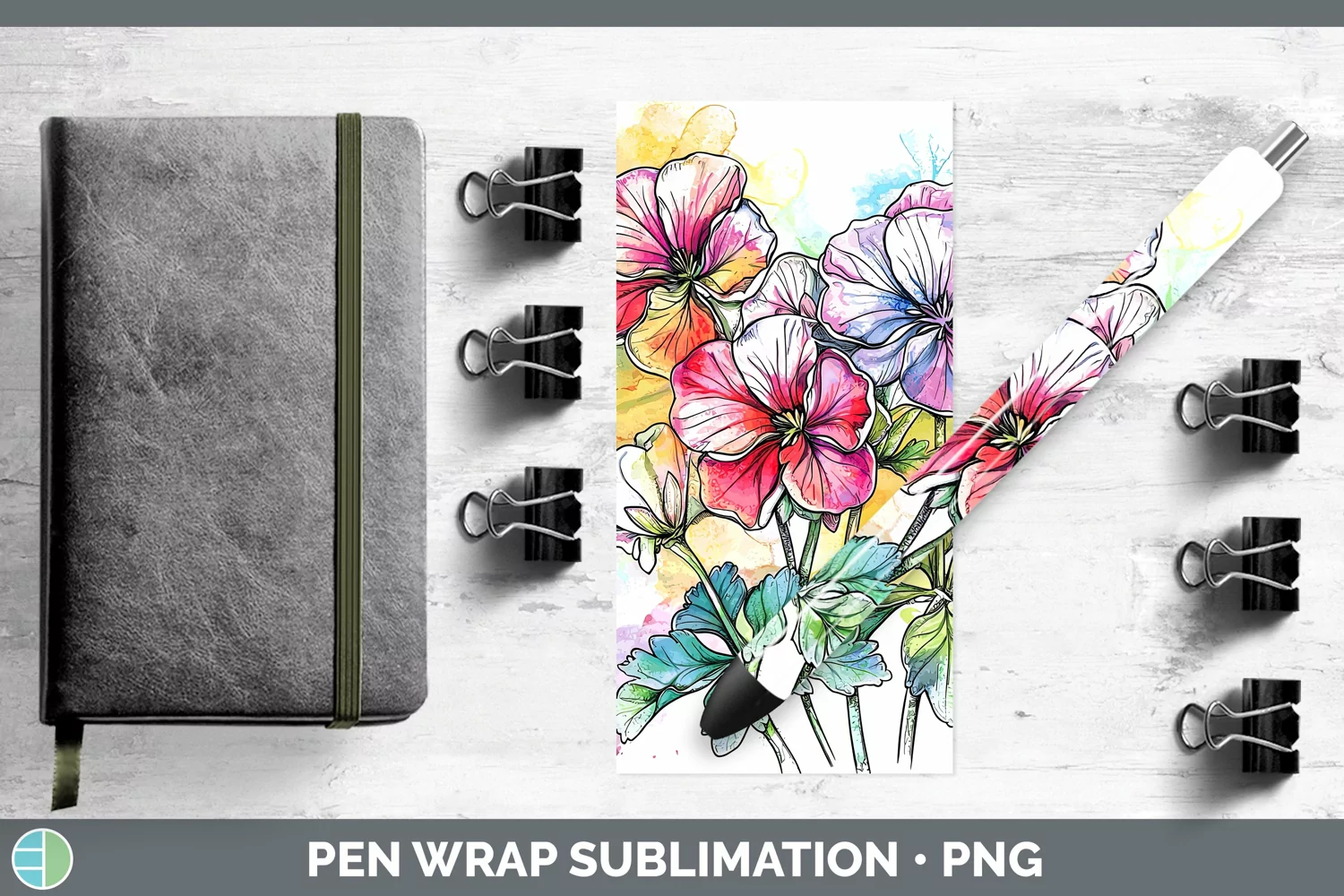 GorgeousWatercolor Pen Wrap design.