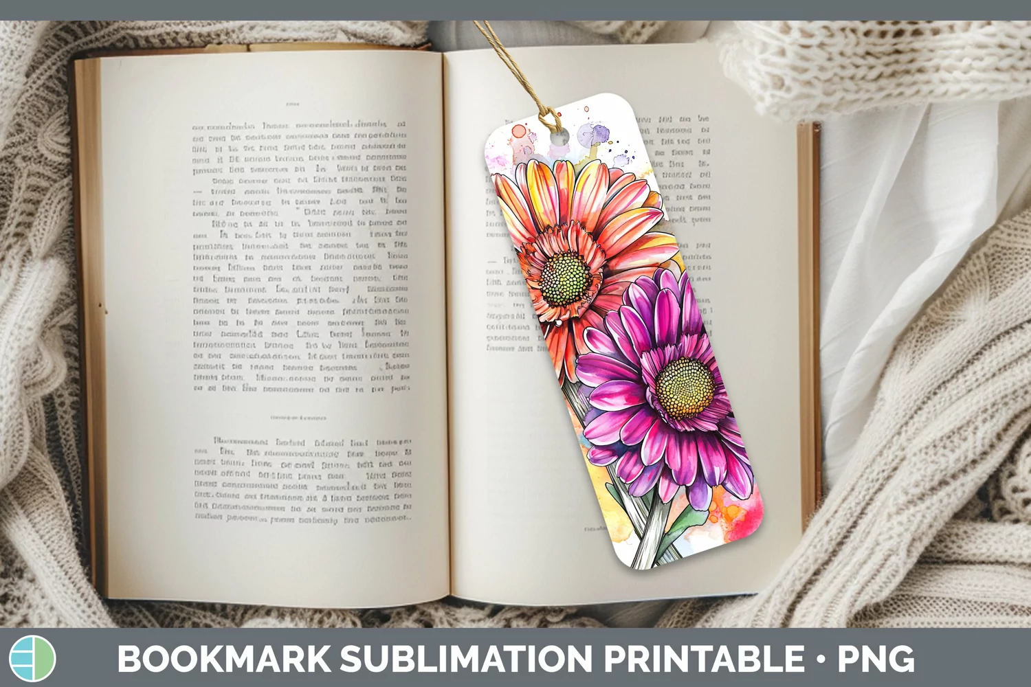 GorgeousWatercolor Bookmark design.