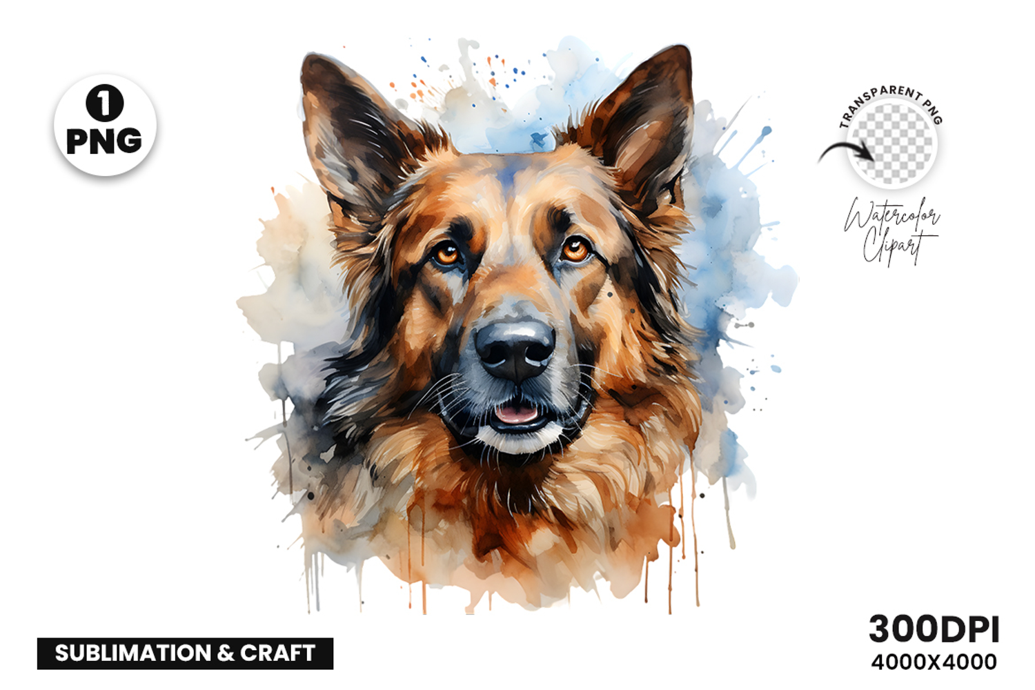 watercolor german shepherd clipart, german shepherd png, dog clipart watercolor, german shepherd sublimation, police dog digital art, german shepherd printable png, pet lover sublimation, cute german shepherd art, german shepherd digital clipart, loyal do