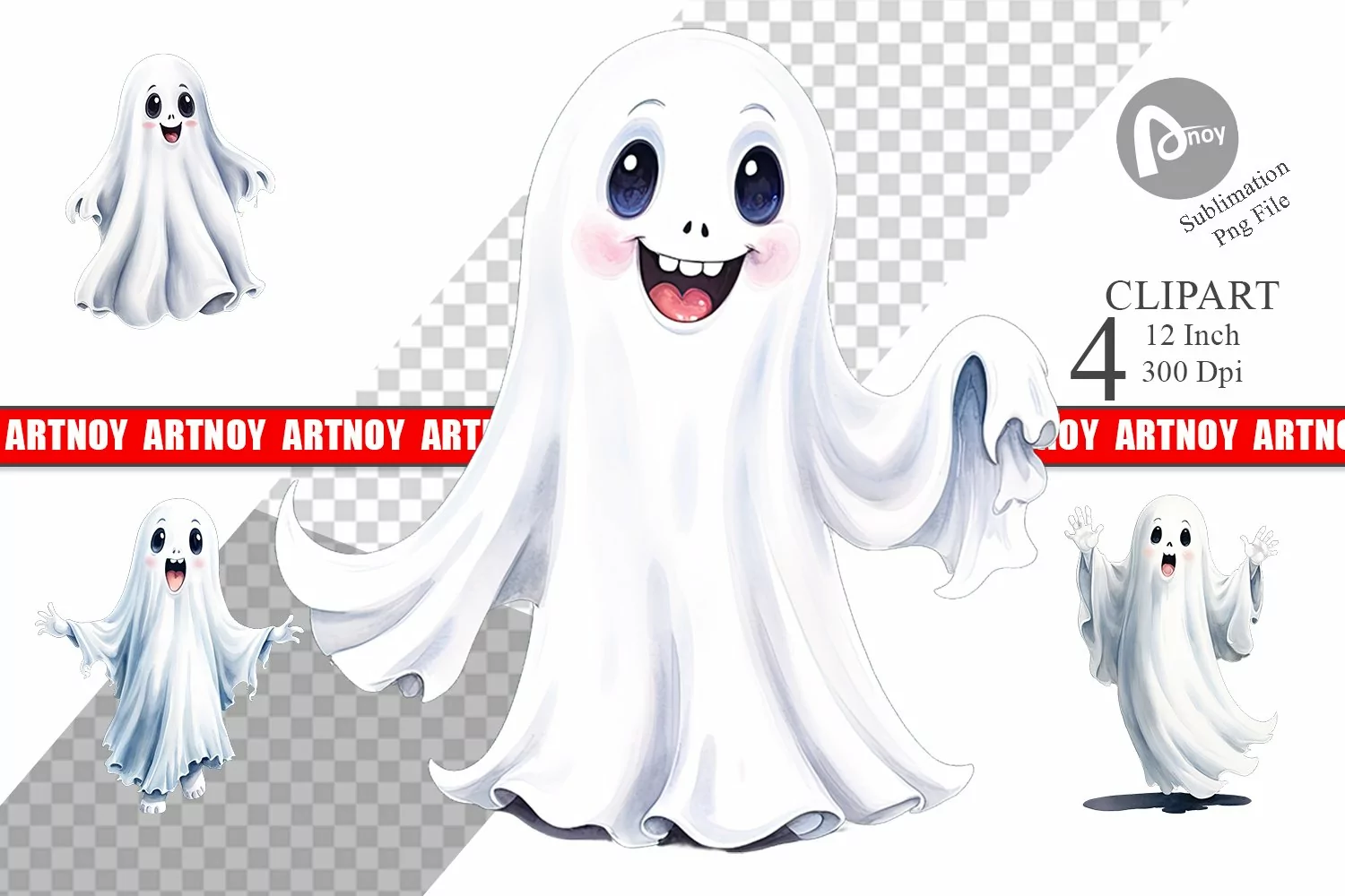 Clipart Watercolor Ghost product image 1