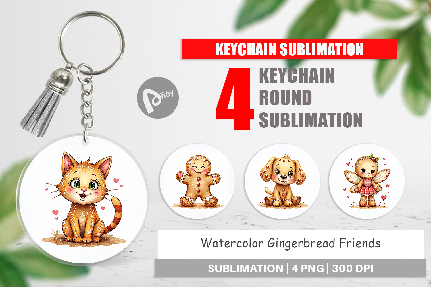 Gingerbread Friends Keychain product image 1