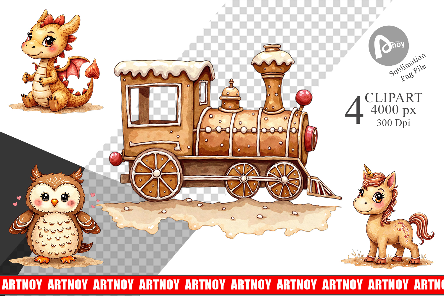 Gingerbread Friends Clipart product image 1
