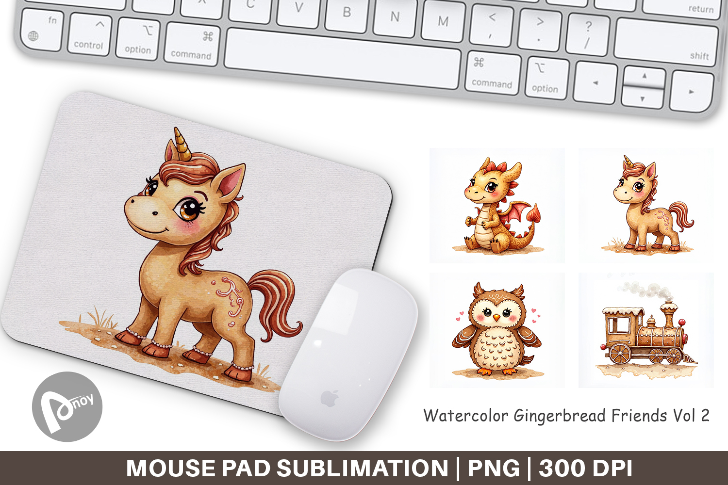 Gingerbread Friends Mouse Pad product image 1