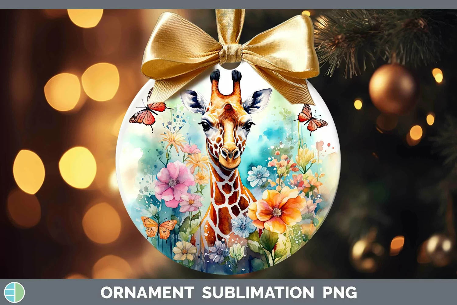 GorgeousWatercolor Ornament design.