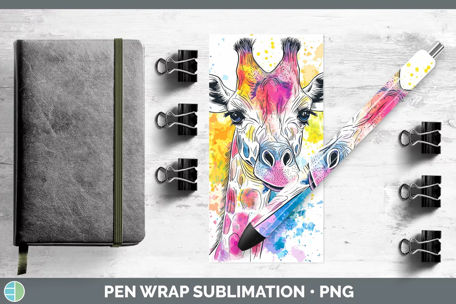 GorgeousWatercolor Pen Wrap design.