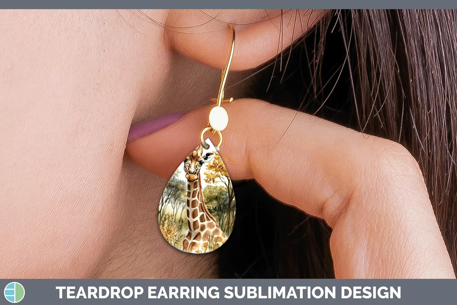 GorgeousWatercolor Teardrop Earrings design.