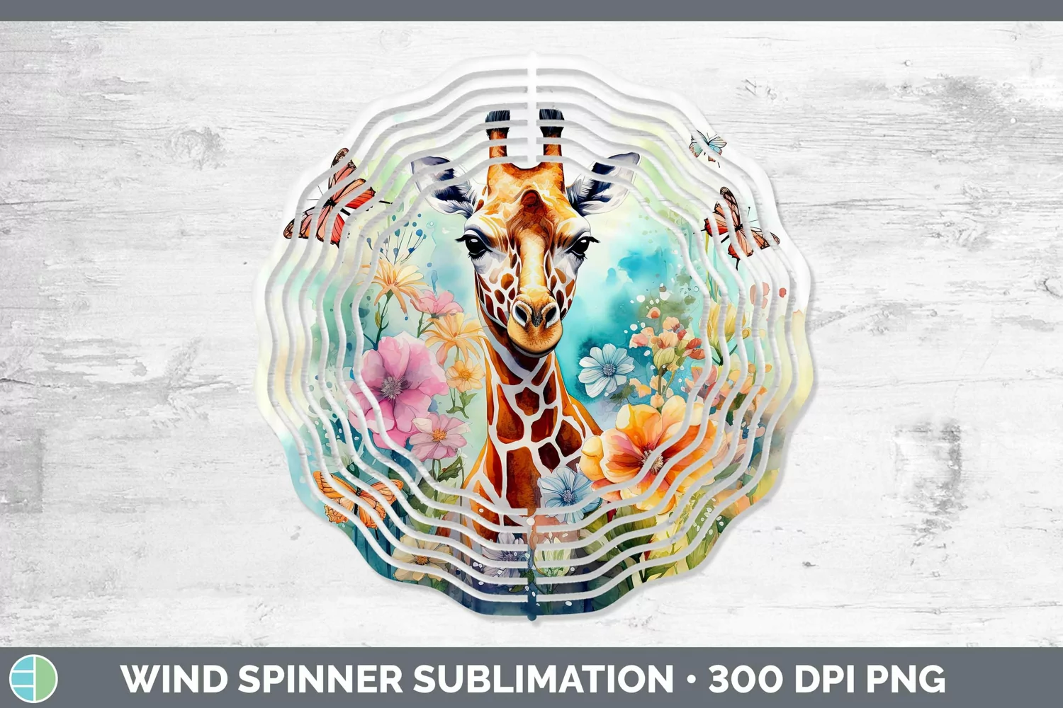 GorgeousWatercolor Wind Spinner design.