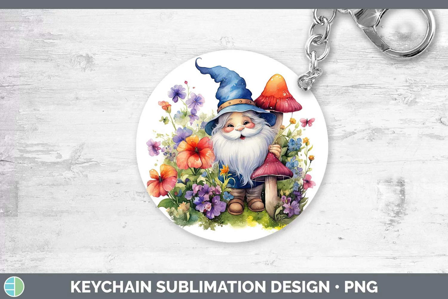 GorgeousWatercolor Keychain design.
