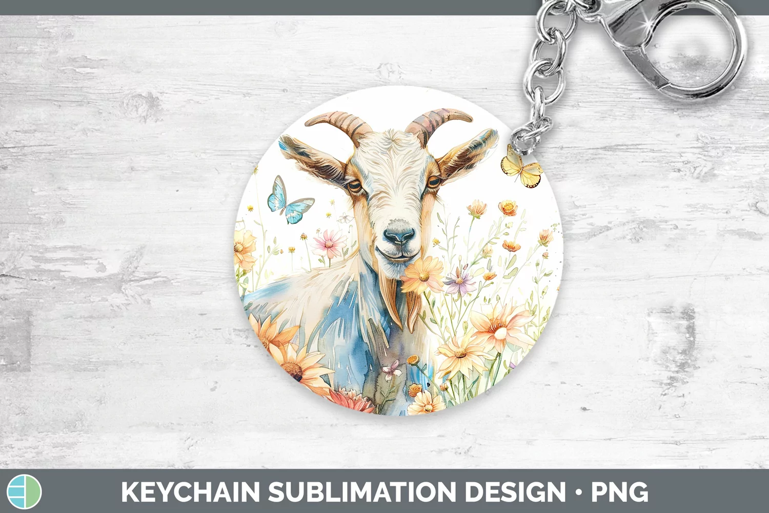 GorgeousWatercolor Keychain design.