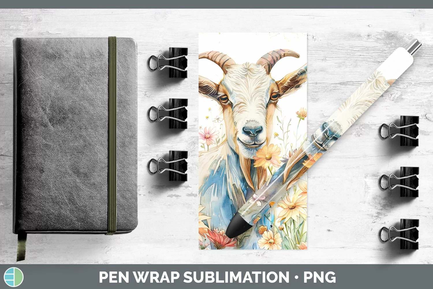 GorgeousWatercolor Pen Wrap design.
